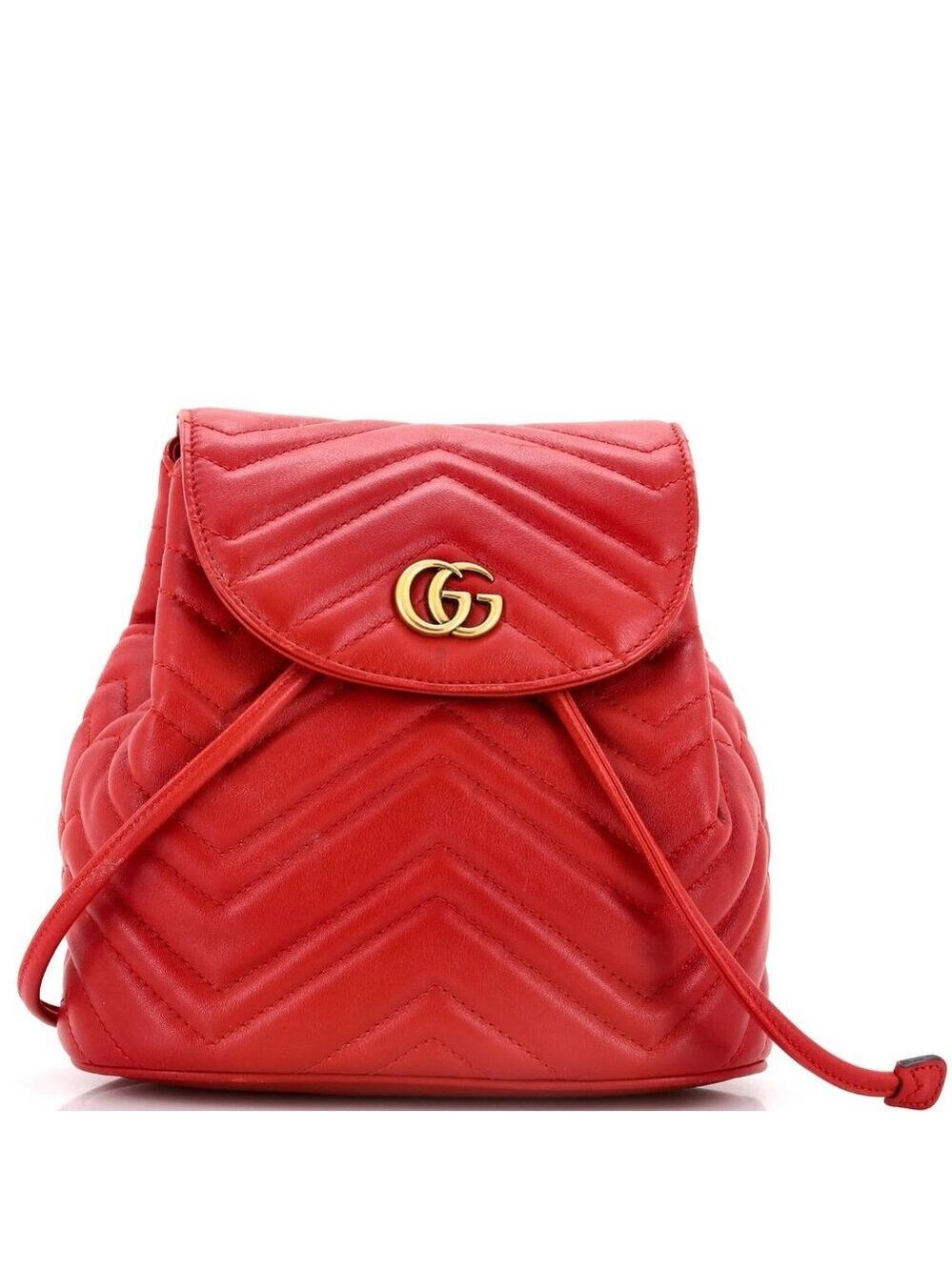 Gucci GG Marmont Drawstring Backpack Matelasse Leather Mini reb-760-091725